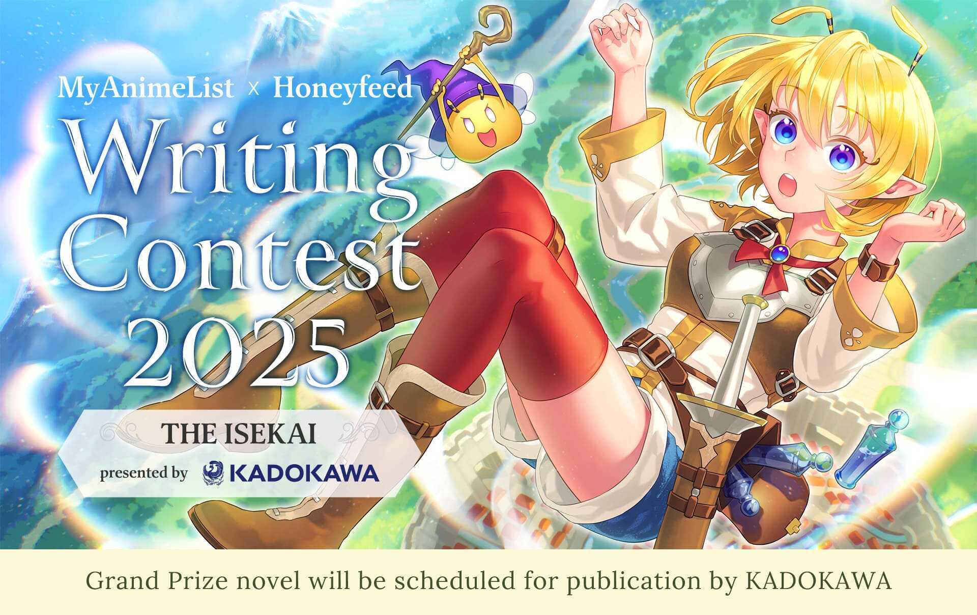 MyAnimeList x Honeyfeed Global Writing Contest 2025 – THE ISEKAI - Main Visual