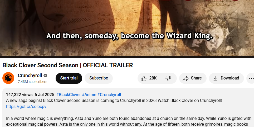 Black Clover Season 2 Announcement - July 6