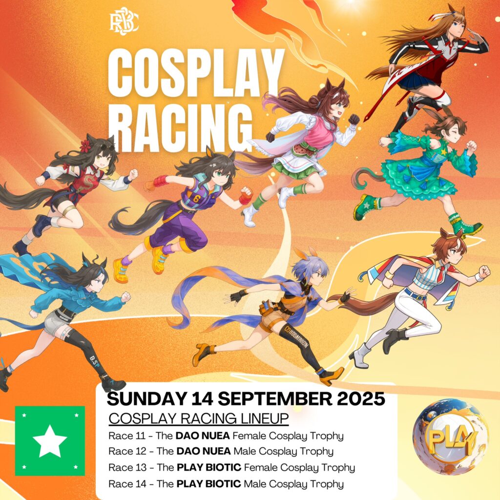Las Cumbias de Cosplay de Umamusume Hacen Historia en Tailandia Cartel de la carrera cosplay de Umamusume