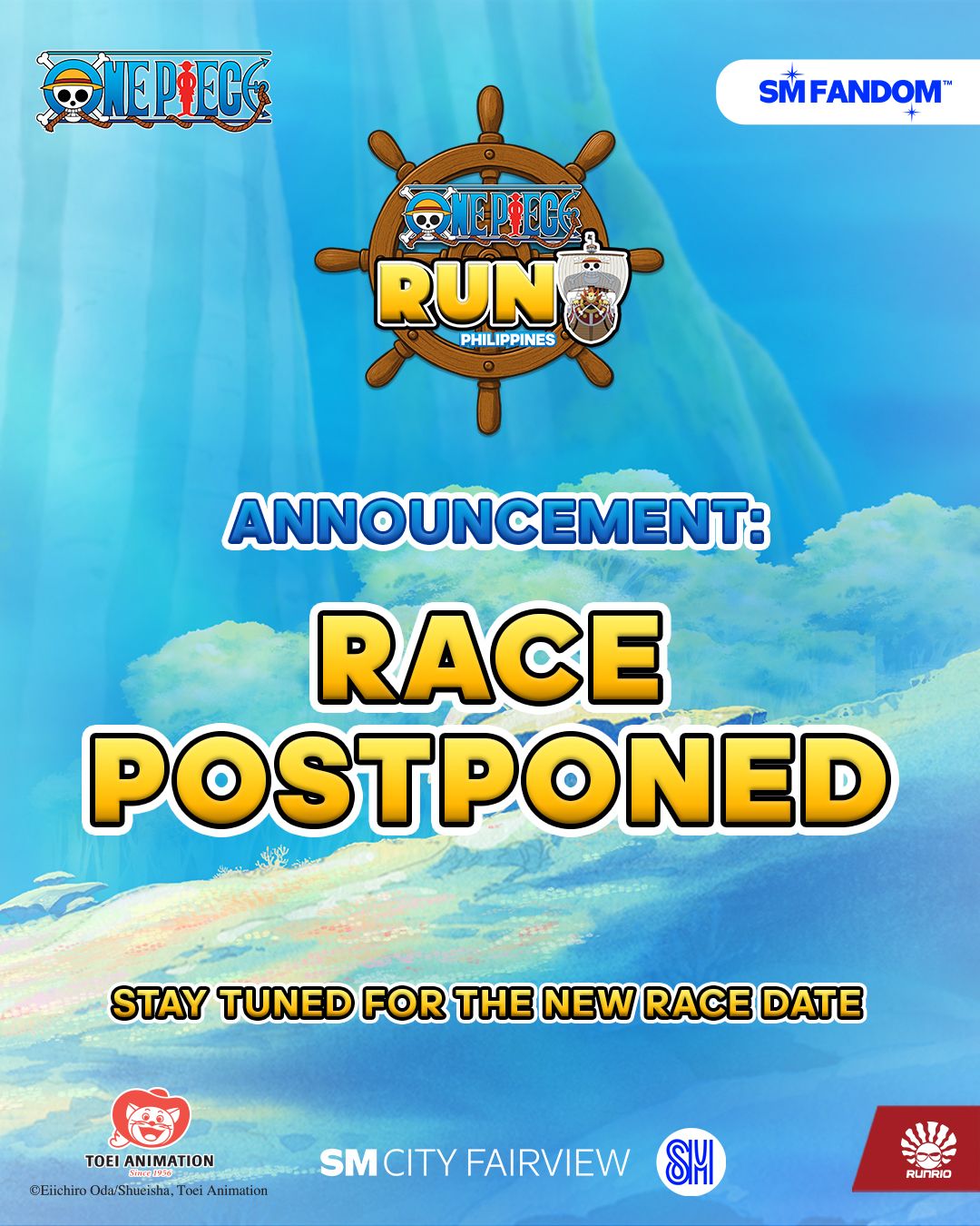 ¡Atención, fanáticos! Runrio Pospone el ONE PIECE RUN 2025 por la Tormenta en Filipinas Runrio Anuncia la Postergación del ONE PIECE RUN 2025 Debido al Tifón en Filipinas