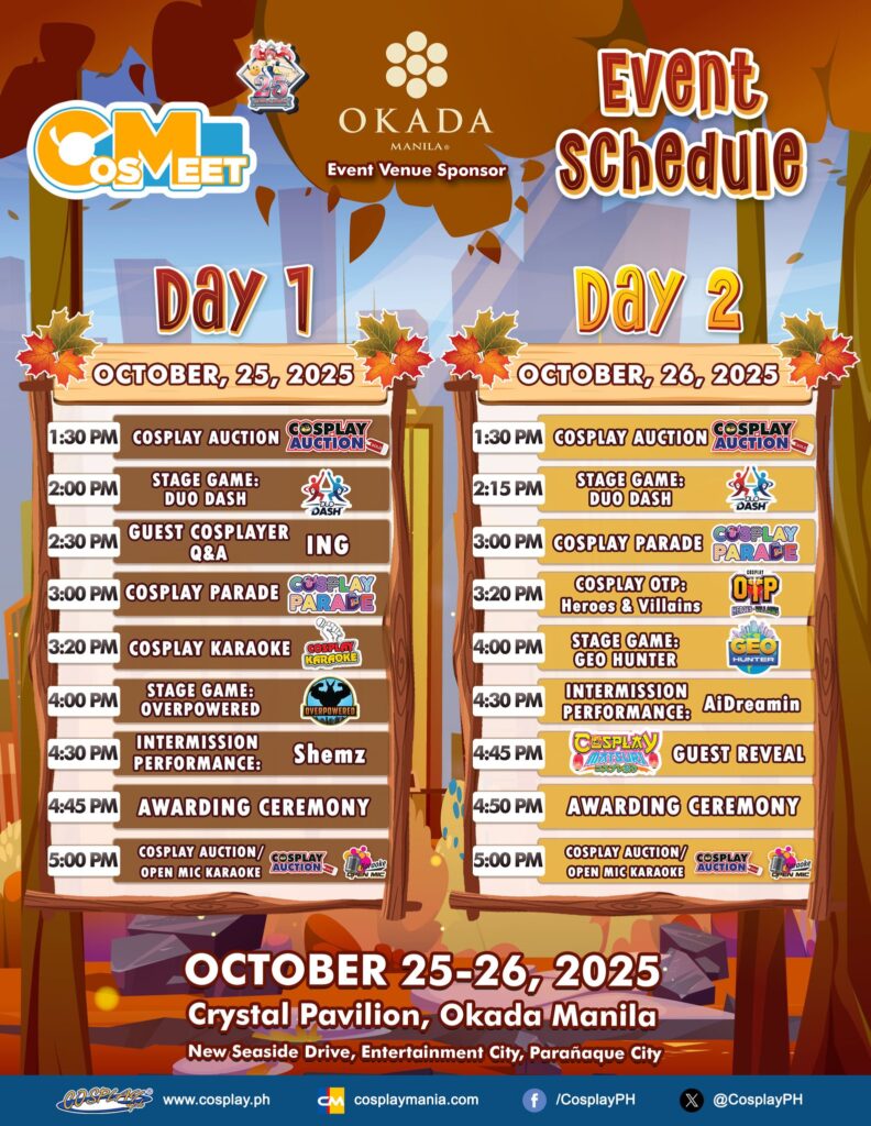 ¡Prepárate! CosMeet 2025 Regresa a Okada Este 25 y 26 de Octubre ¡No te lo Puedes Perder! CosMeet 2025