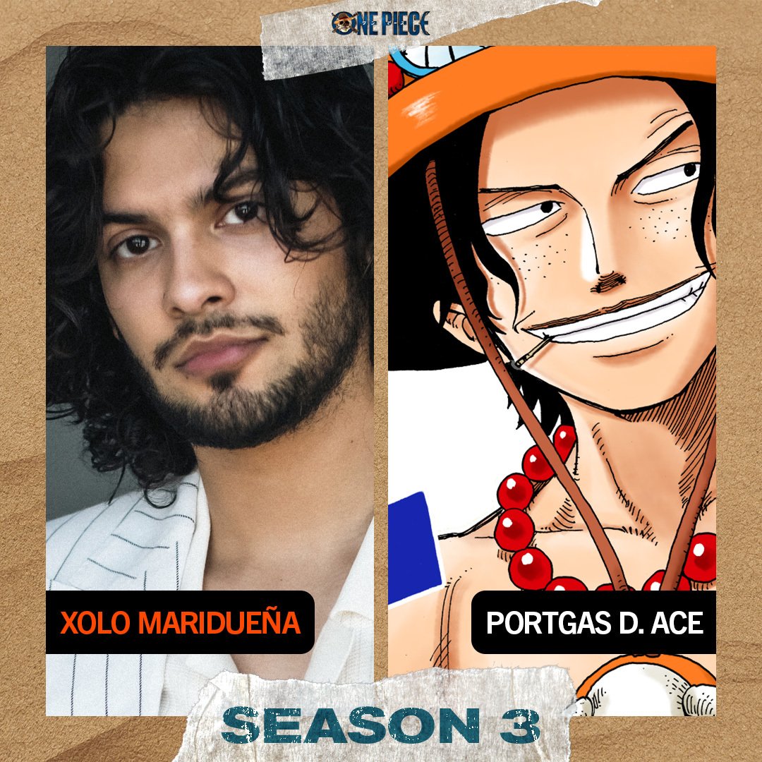 ¡Sorpresa! Revelan al Actor de Portgas D. Ace para la Temporada 3 de One Piece Live-Action ¡Prepárense para la emoción! ONE PIECE Live-Action Season 3 - Xolo Maridueña Cast Reveal as Portgas D. Ace